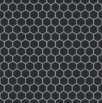 The Mosaic Factory London Mozaiek Tegel Hexagon - Zwart Porselein Ongeglazuurd, R11 260x300 mm, voeg artic grey