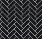 The Mosaic Factory Paris Mosaic Tile Herringbone - Black Porcelain Glazed 247x318 mm, artic gray grout