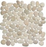 Stone Line Pebbles Mozaiek Tegel Kiezel - Beige Kiezels Ongeglazuurd 300x300mm