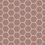 The Mosaic Factory Valencia Mozaiek Tegel Hexagon- Mat Roze Glas Recycled 278x325 mm, voeg white