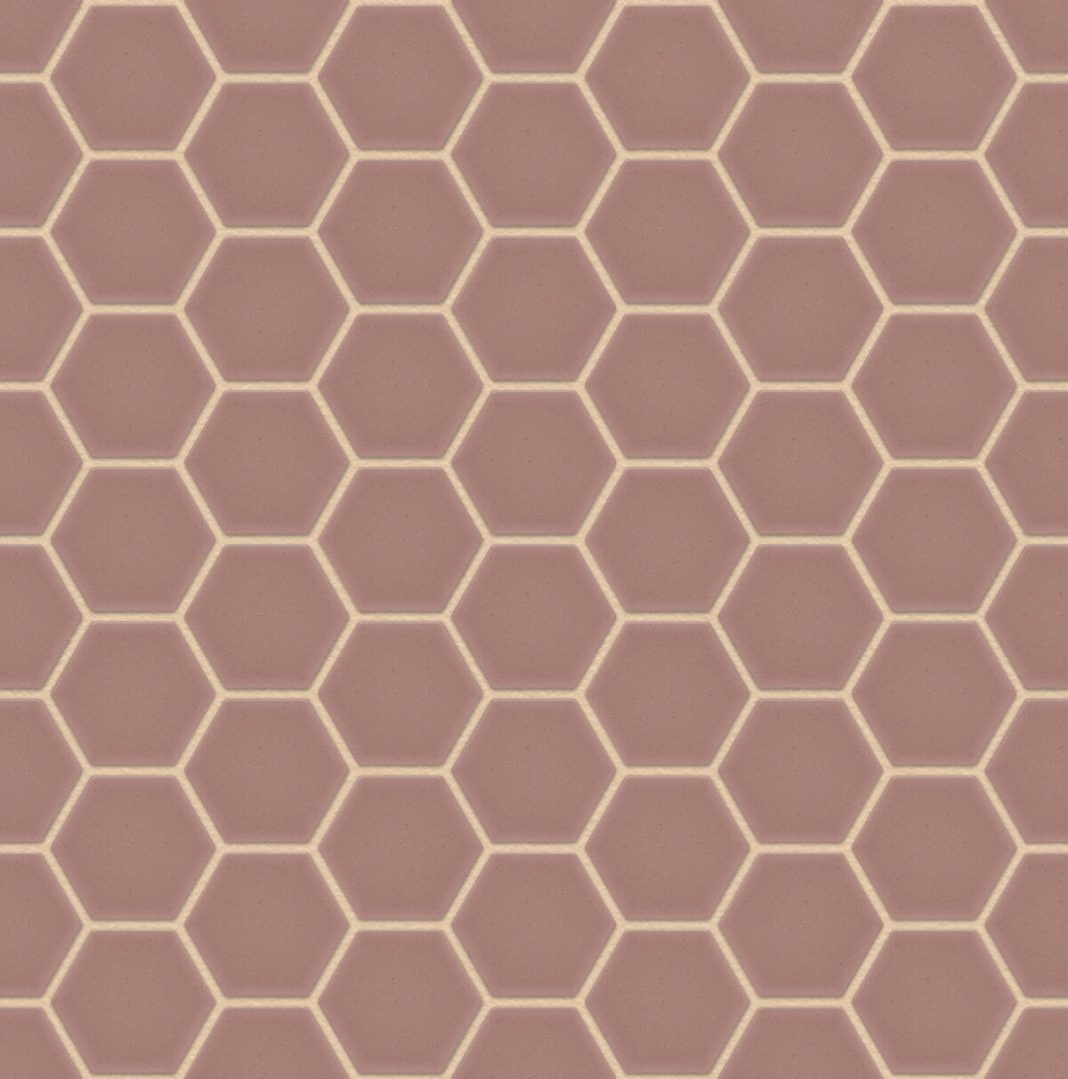 The Mosaic Factory Valencia Mozaiek Tegel Hexagon- Mat Roze Glas Recycled 278x325 mm, voeg beige