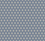 The Mosaic Factory Venice Pennyround Carrelage Mosaïque Rond - Bleu Gris avec bord Porcelaine Émaillée 315x294 mm, joint céruléen