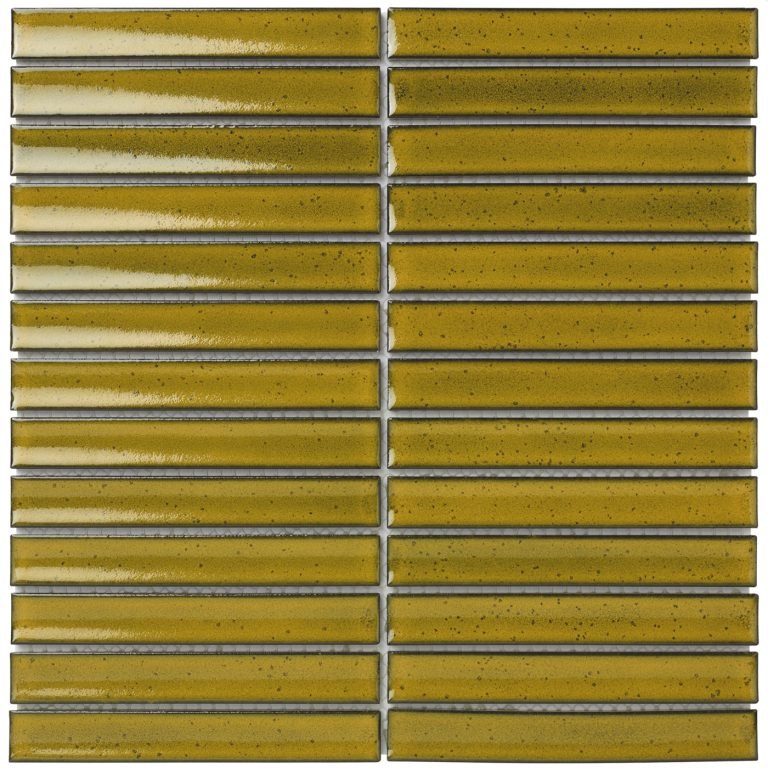 The Mosaic Factory Sevilla Mosaic Tile Kitkat Finger - Yellow Porcelain Glazed 296x299 mm