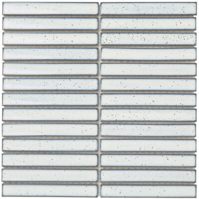 The Mosaic Factory Sevilla Mosaic Tile Kitkat Finger - White Porcelain Glazed 296x299 mm, grout white