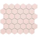 Hexagon roze tegeltjes van the mosaic factory