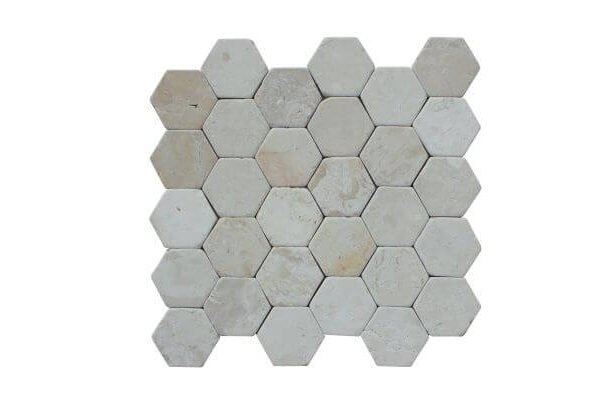 Stabigo 13550 Mosaic Hexagon Small 6cm Cream