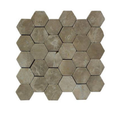 Stabigo 13554 Moccacino Mosaïque Hexagone Petit 6 cm