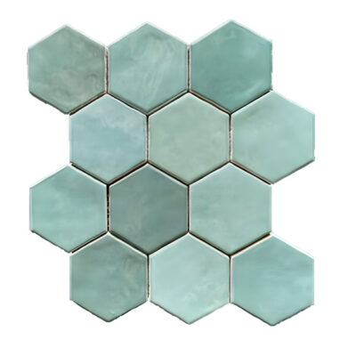 Terre d&#39;Azur Mosaïque Hexagonale Verde Mix 280x300 mm