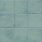 The Mosaic Factory Kasba Mozaïek Tegel Vierkant - Turqouise Glanzend Porselein 297x297 mm, voeg green grey gloss