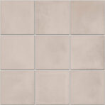 KAM10010 White Matt R10 Kasba - 97x97mm, voeg silver grey