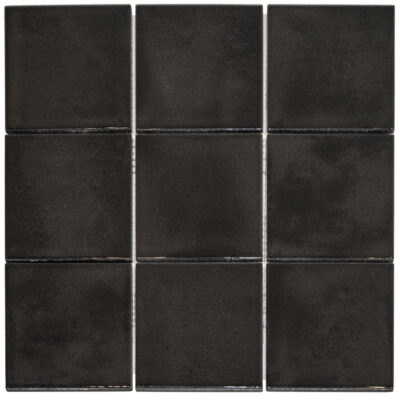 KAG10915 Kasba Noir Brillant - 97x97mm, La fabrique de mosaïques