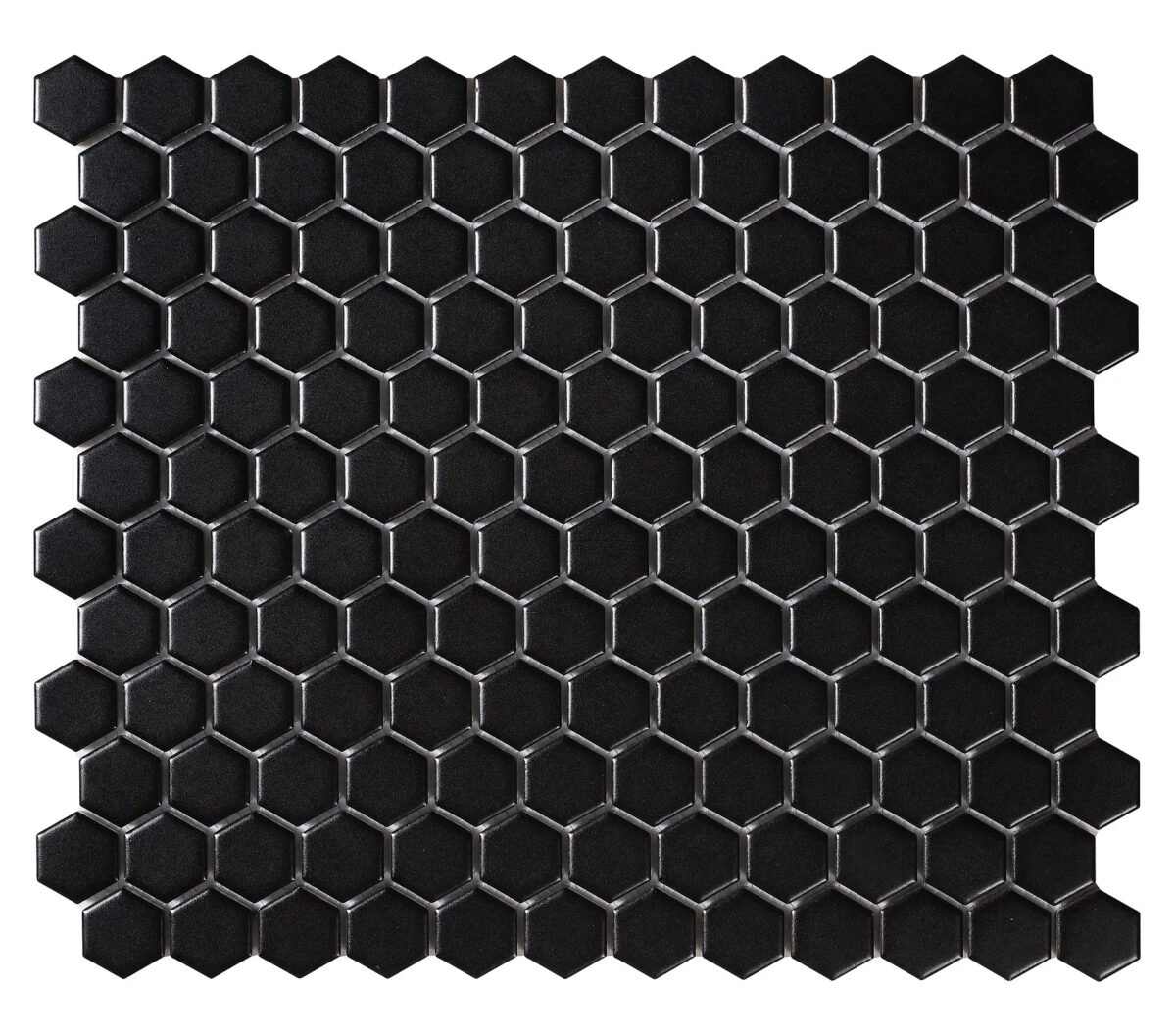 3cd1f051 8bd9 4ac1 8802 3b74baa5720b Mozaïek tegels Zeshoek Zwart Mat 26x30 - Hexagon Wand en vloer Geglazuurde porseleinen steengoed