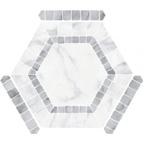Monopole Avant Hexagon Tegels Ibiza Wit 22 x 25 CM Porselein