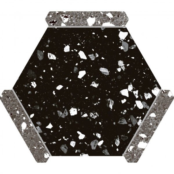 Monopole Avant Hexagon Tegels Maggiore Nero 22 x 25 CM Porselein