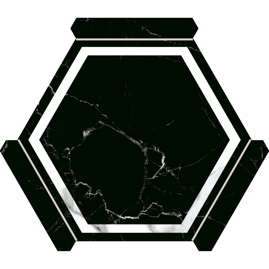 Monopole Avant Hexagon Tegels Nevada Night 22 x 25 CM Porselein