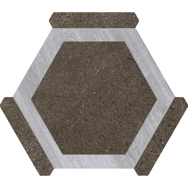 Monopole Avant Hexagon Tegels Oregon Grafito Gris 22 x 25 CM Porselein