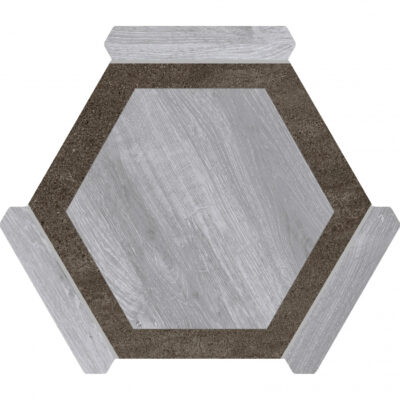 Monopole Avant Hexagon Tegels Oregon Gris Grafito 22 x 25 CM Porselein