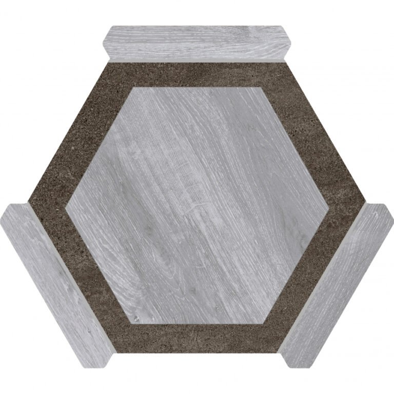 Monopole Avant Hexagon Tiles Oregon Gris Grafito 22 x 25 CM Porcelain