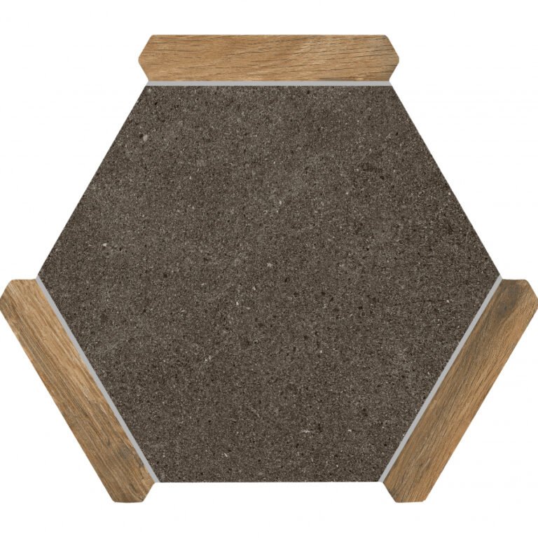 Monopole Avant Hexagon Tegels Sacramento Grafito Oak 22 x 25 CM Porselein