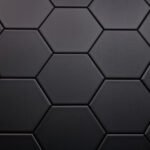 Dateg Wall Tile Hexagon Onda Matt Black