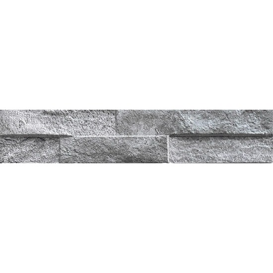 Keradom Rock 075KROGREY Wandtegel 075X385 Grey 8-12mm Mat