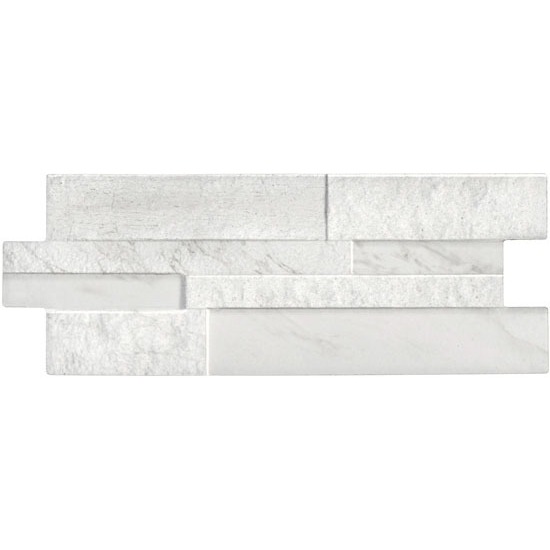 Keradom Marmi 16KAWH Wandtegel 160X400 White 8-12mm Mat