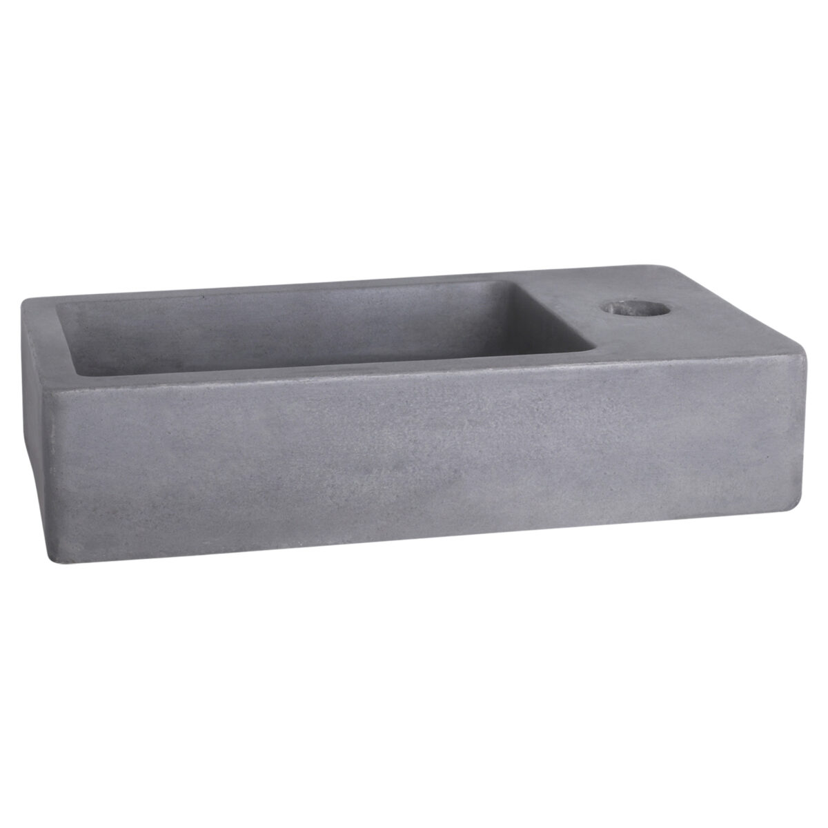 3840060 15 Differnz Force fonteinset beton donkergrijs - kraan gebogen - 40 x 22 x 8 cm - mat zwart