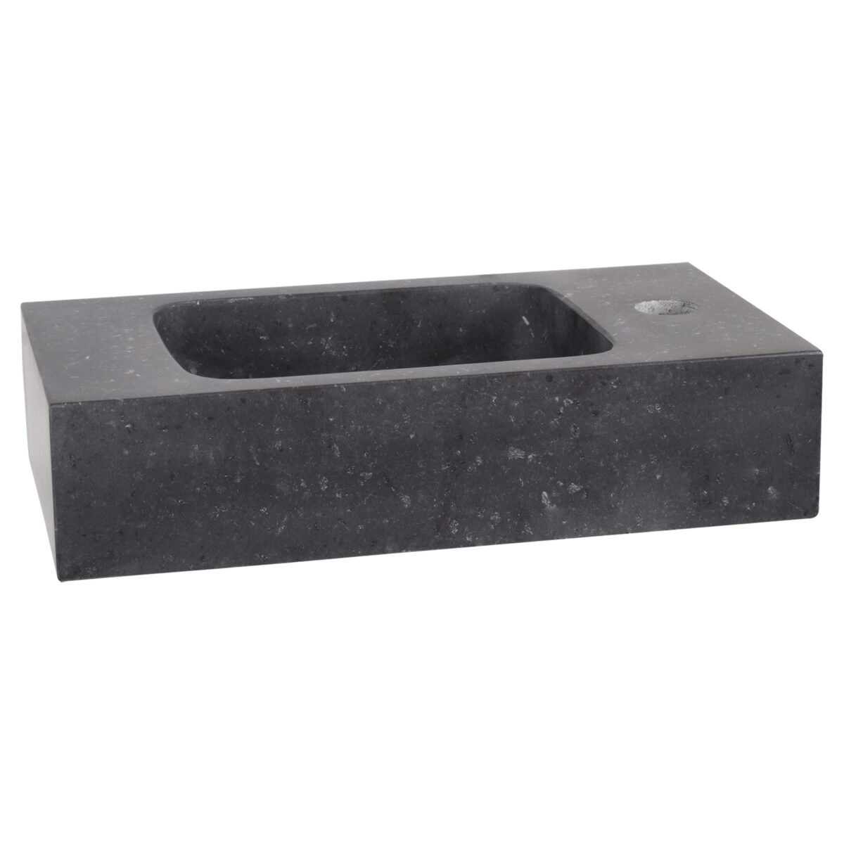 3840152 15 Differnz fonteinset bombai black - natuursteen - kraan recht - met handdoekrek - 40 x 22 x 9 cm - rood koper